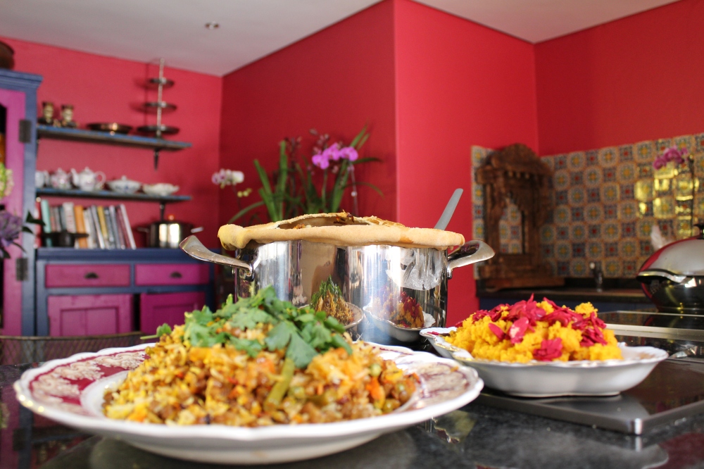 Parda Veg Breyani baked in AMC Gourmet Cookware by Yudhika Sujanani